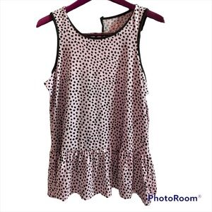 Kate Spade Pajama Set Polka dots Pink and Black size Small